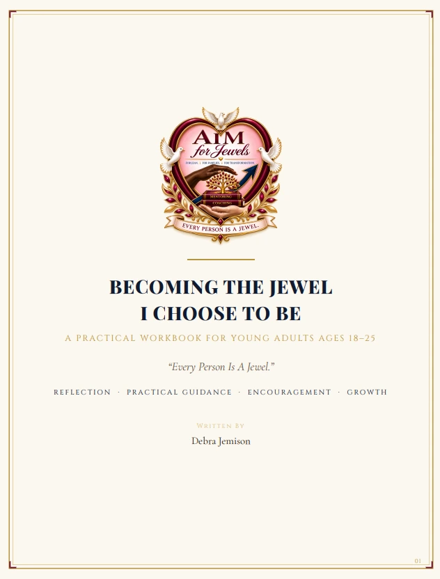 Cover of Becoming the Jewel I Choose to Be, a practical workbook for young adults ages 18 to 25